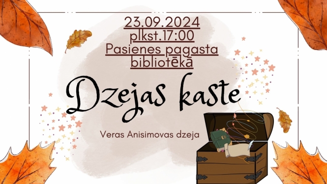 Dzejas vakars ar Ņinu Adileviču Pasienes pagasta bibliotēkā