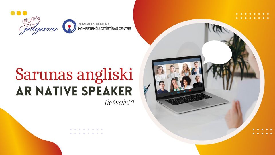 Sarunas angliski ar native speaker (tiešsaistē)