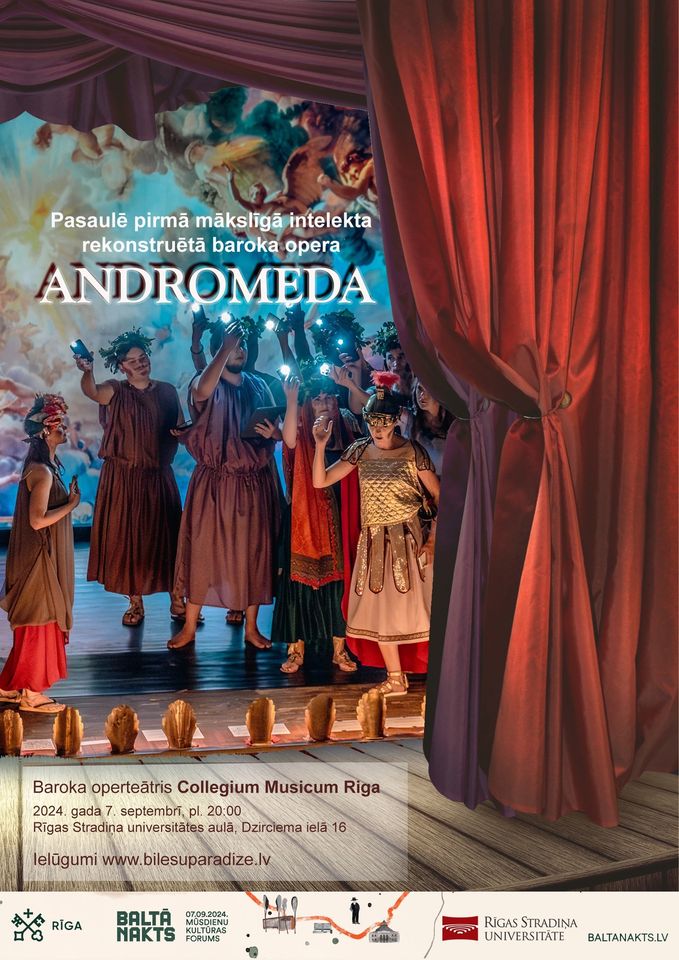 Mākslīgā intelekta rekonstruētā baroka opera ANDROMEDA – Mūsdienu mākslas forums BALTĀ NAKTS 2024