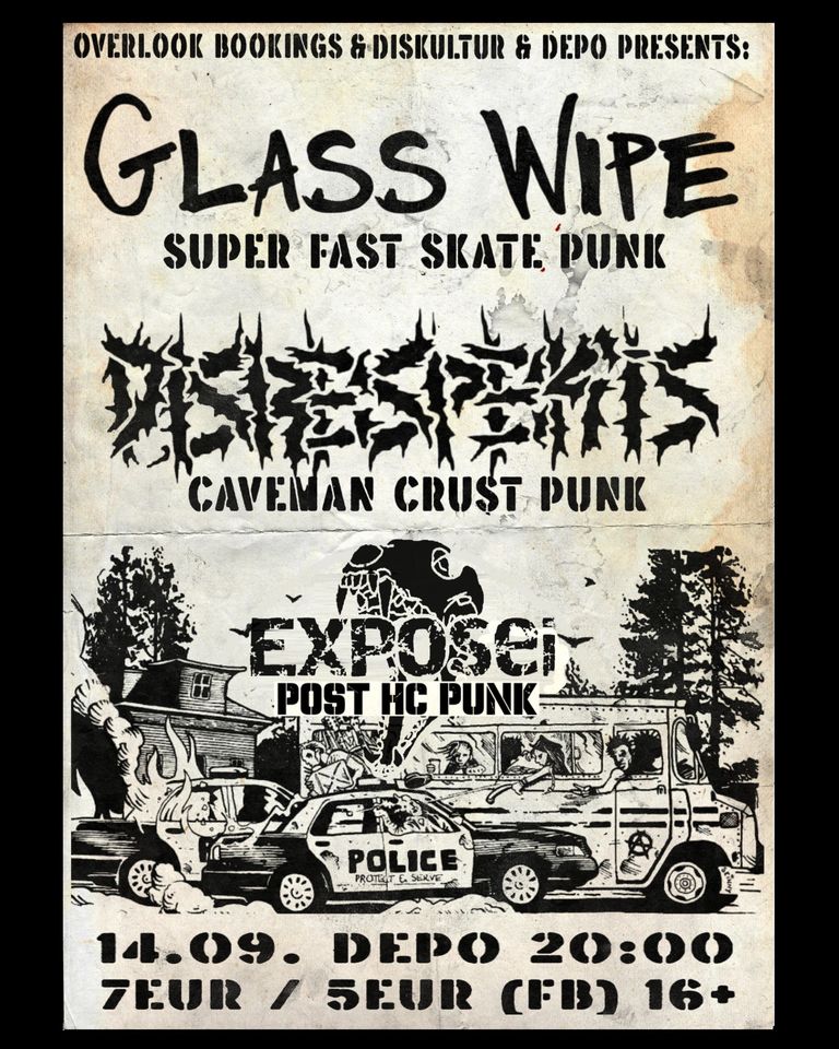 Glass Wipe (FIN – punk) + Disrespekts, ExPosei