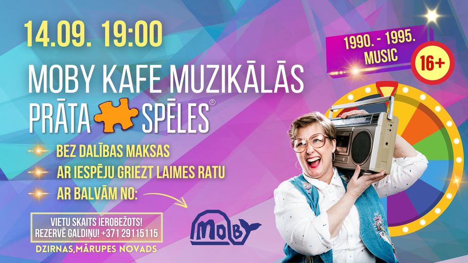 “MOBY KAFE” MUZIKĀLĀS “PRĀTA SPĒLES”, 1990. – 1995. GADU HITI