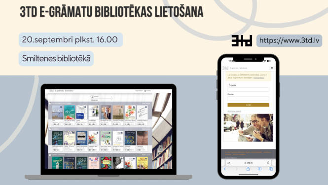 Nodarbība par 3td e-grāmatu bibliotēkas lietošanu