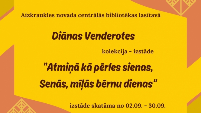 Diānas Venderotes kolekcijas izstāde