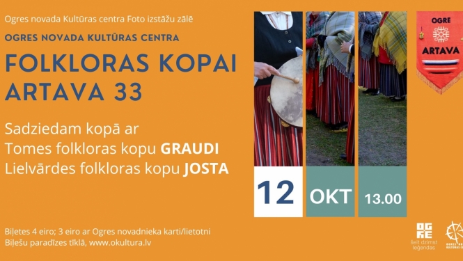 Folkloras kopas ARTAVA 33 gadu jubileja Ogrē