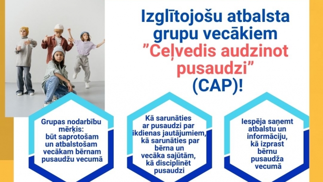 Atbalsta grupa vecākiem „Ceļvedis audzinot pusaudzi”