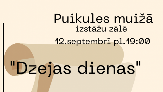 Dzejas dienas Puikules muižā