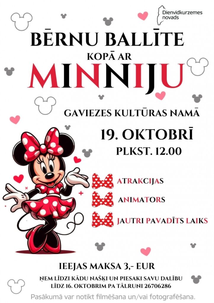 Bērnu ballīte kopā ar Minniju