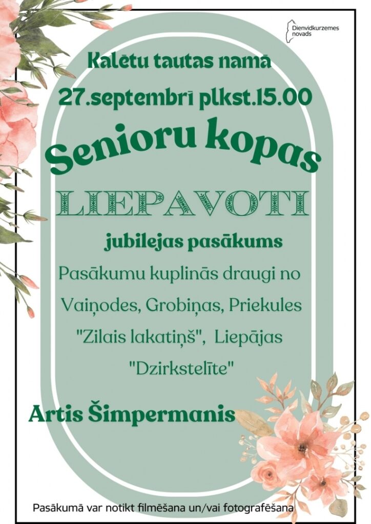 Senioru kopas “Liepavoti” jubilejas pasākums