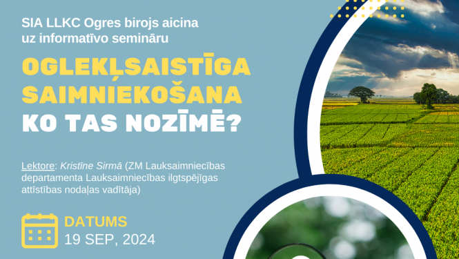 Seminārs “Oglekļsaistīga saimniekošana – ko tas nozīmē?”