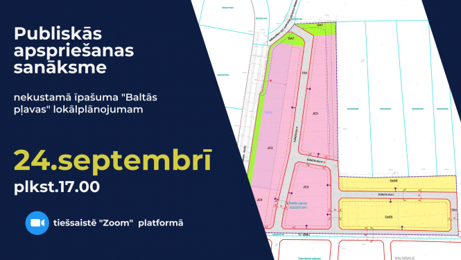 Publiskās apspriešanas sanāksme nekustamā īpašuma “Baltās pļavas” lokālplānojumam