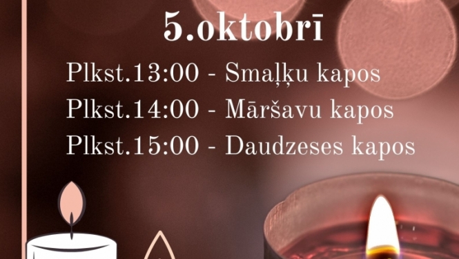 Svecīšu vakars Daudzeses kapsētās