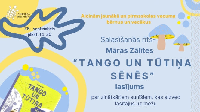 Salasīšanās rīts – Māras Zālītes grāmatas “Tango un Tūtiņa sēnēs” lasījums