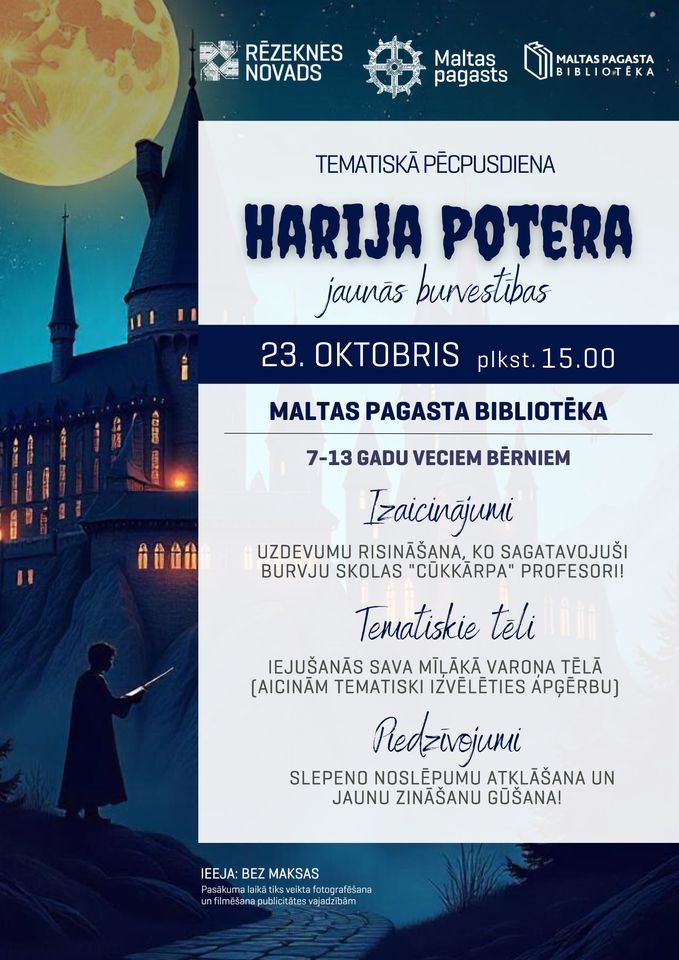 Kvests bērniem “Harija Potera jaunās burvestības”