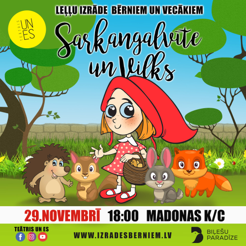 Leļļu izrāde bērniem un vecākiem “SARKANGALVĪTE UN VILKS”