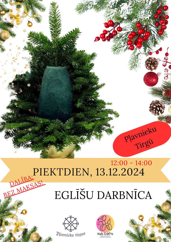 Eglīšu darbnīca bērniem Pļavnieku Tirgū