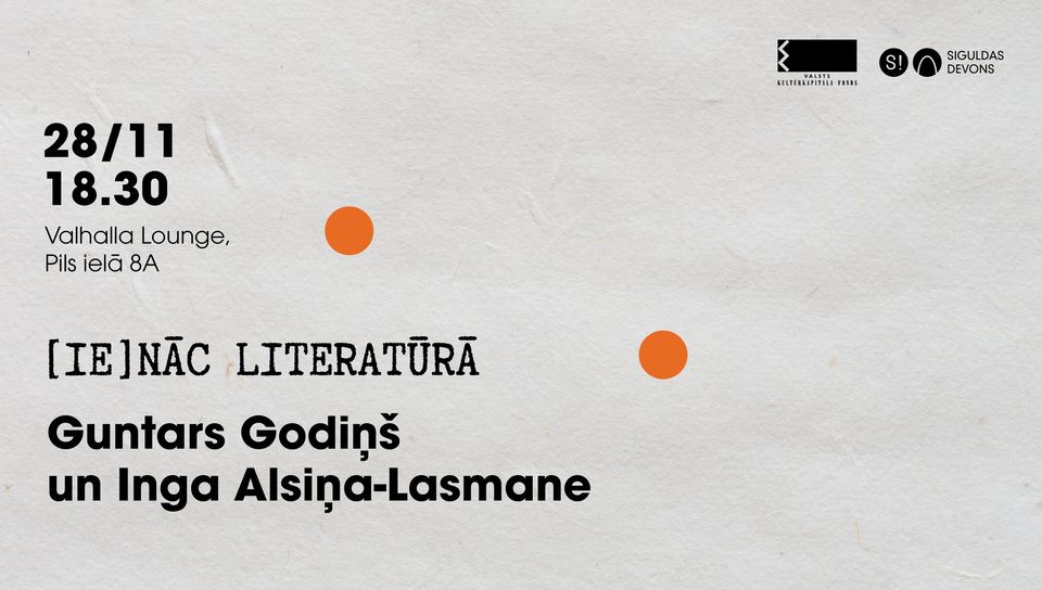 [Ie]nāc literatūrā | Guntars Godiņš un Inga Alsiņa-Lasmane