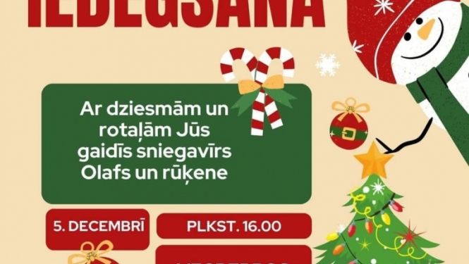 Egles iedegšana Vecbebros