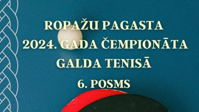 Ropažu pagasta 2024. gada čempionāts galda tenisā 6. posms