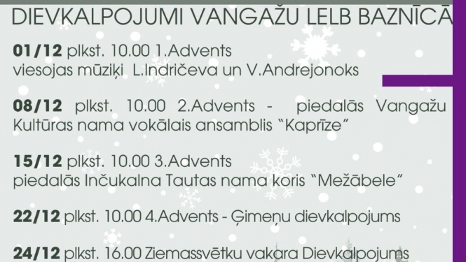 3. Adventes Dievkalpojums Vangažu baznīcā
