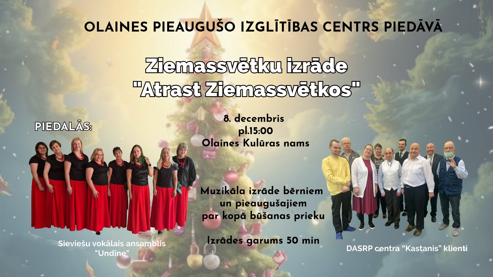 Teātra izrāde “Atrast Ziemassvētkos”