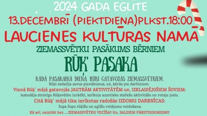Ziemassvētku pasākums bērniem „Rūķ’ pasaka”