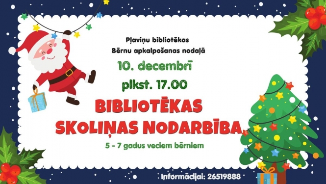 Bibliotēkas skoliņas nodarbības