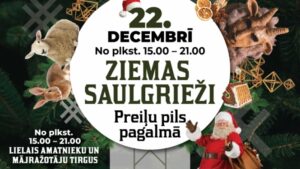 Ziemas saulgriežu tirgus Preiļu pils pagalmā