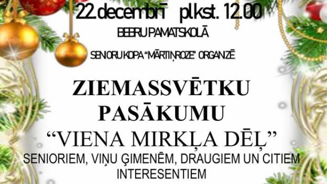 Ziemassvētku pasākums “Viena mirkļa dēļ”