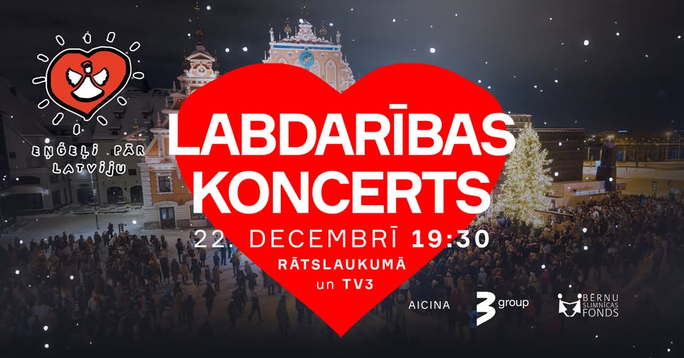 Eņģeļi pār Latviju labdarības koncerts Rātslaukumā