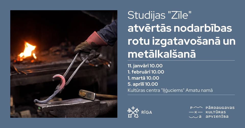 Studijas “Zīle” atvērtās nodarbības rotu izgatavošanā un metālkalšanā