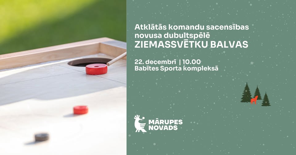 Atklātās komandu sacensības novusa dubultspēlē “Ziemassvētku balvas”