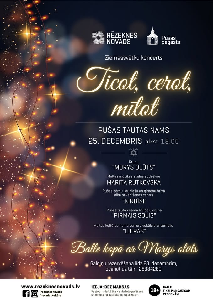Ziemassvētku koncerts un balle “Ticot, cerot, mīlot.”