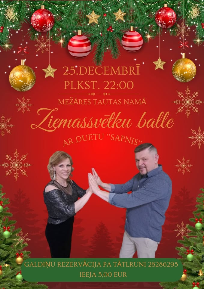 Mežāres TN Ziemassvētku balle ar duetu “Sapnis”