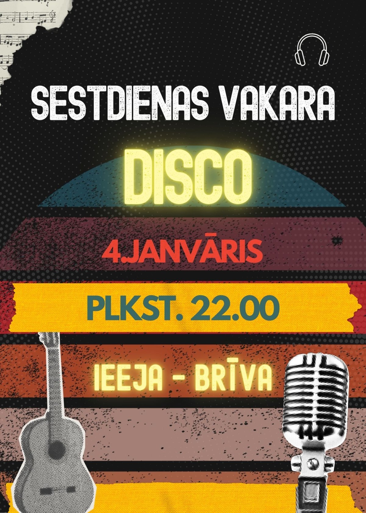Sestdienas vakara disco.