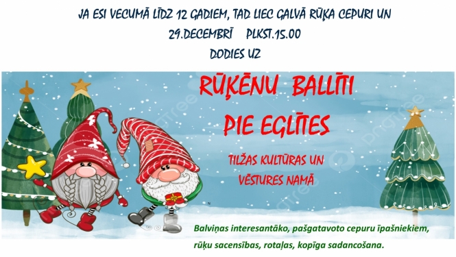 Rūķēnu ballīte pie eglītes