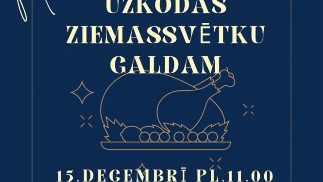Meistarklase “Uzkodas Ziemassvētku galdam”