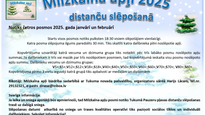 “Milzkalna apļi 2025” distanču slēpošanā