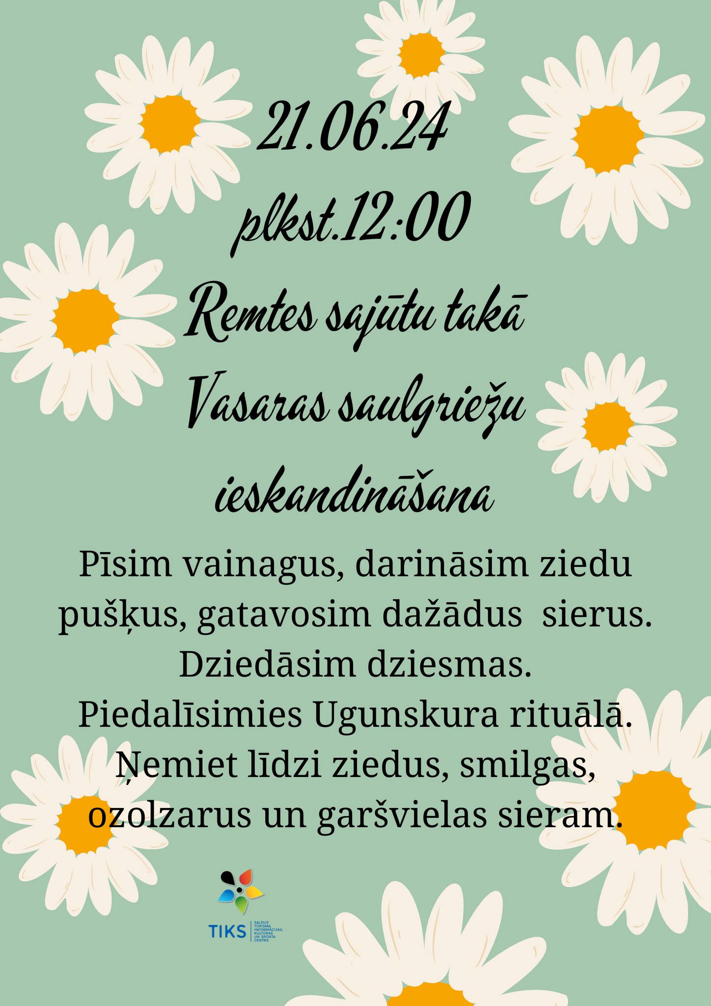 Remtes sajūtu takā vasaras saulgriežu ieskandināšana