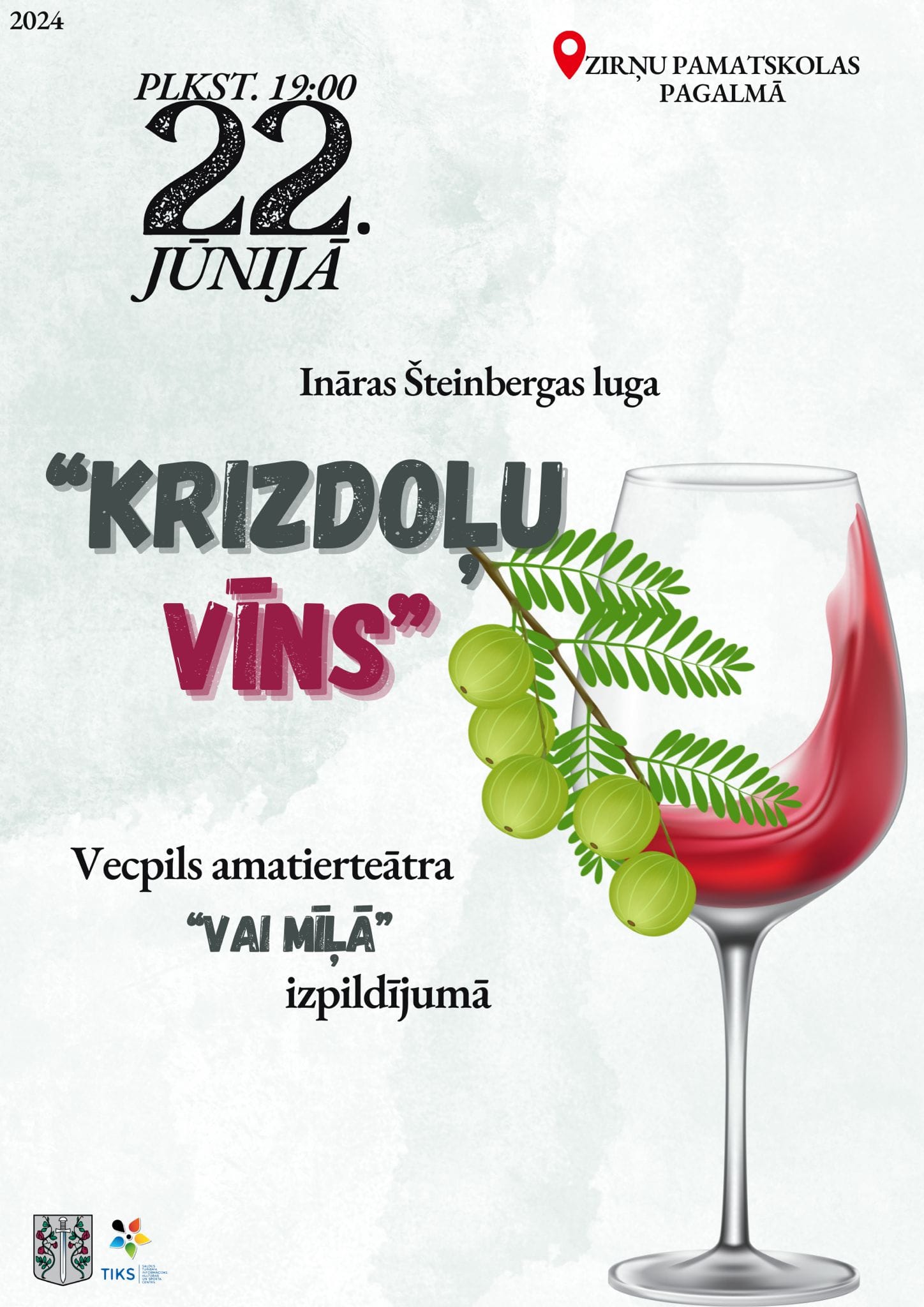 Vecpils amatierteātra “Vai mīļā” izrāde “Krizdoļu vīns”