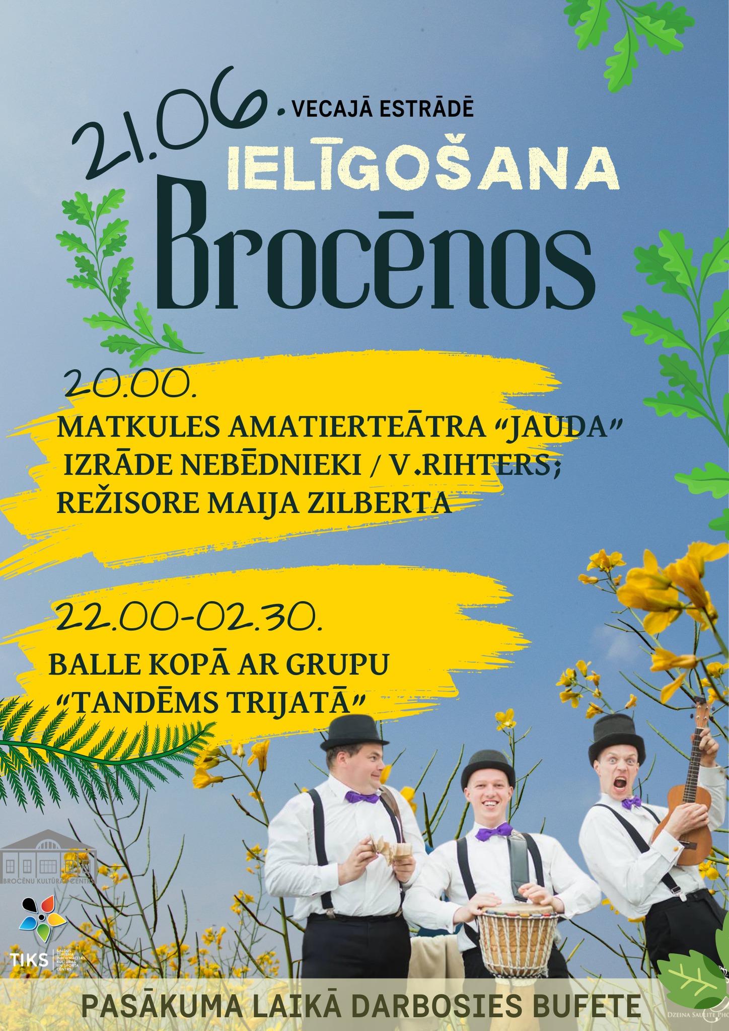 Ielīgošana Brocēnos kopā ar Matkules teātri un grupu “Tandēms trijatā”