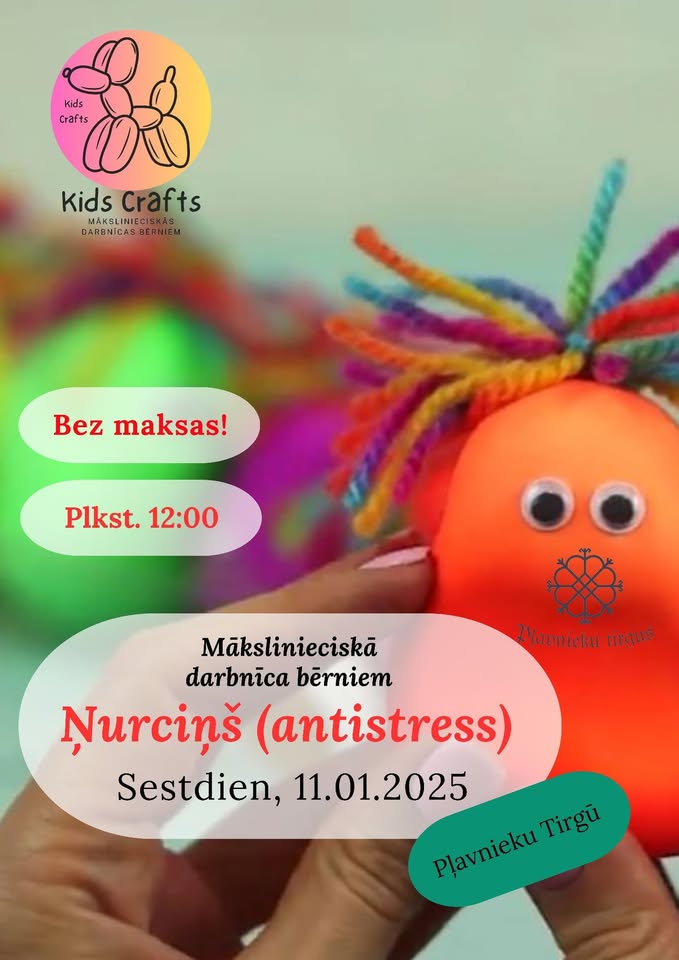 Ņurciņš – Bezmaksas mākslinieciskā darbnīca bērniem