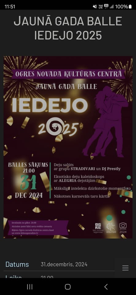 Jaunā gada sagaidīšana Ogrē