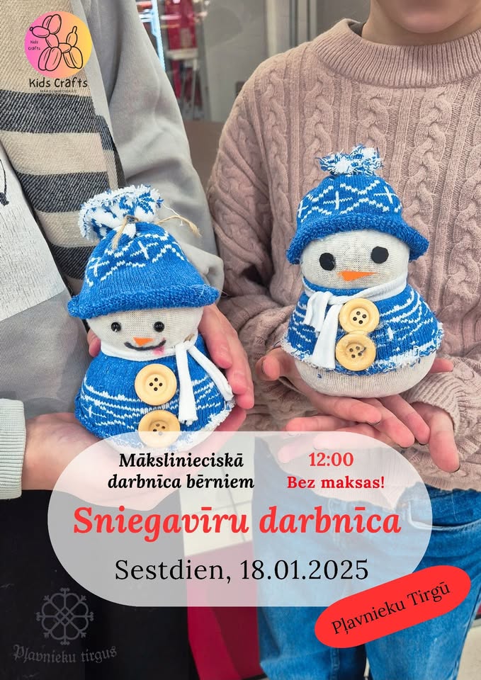 Sniegavīru darbnīca – Bezmaksas darbnīca bērniem