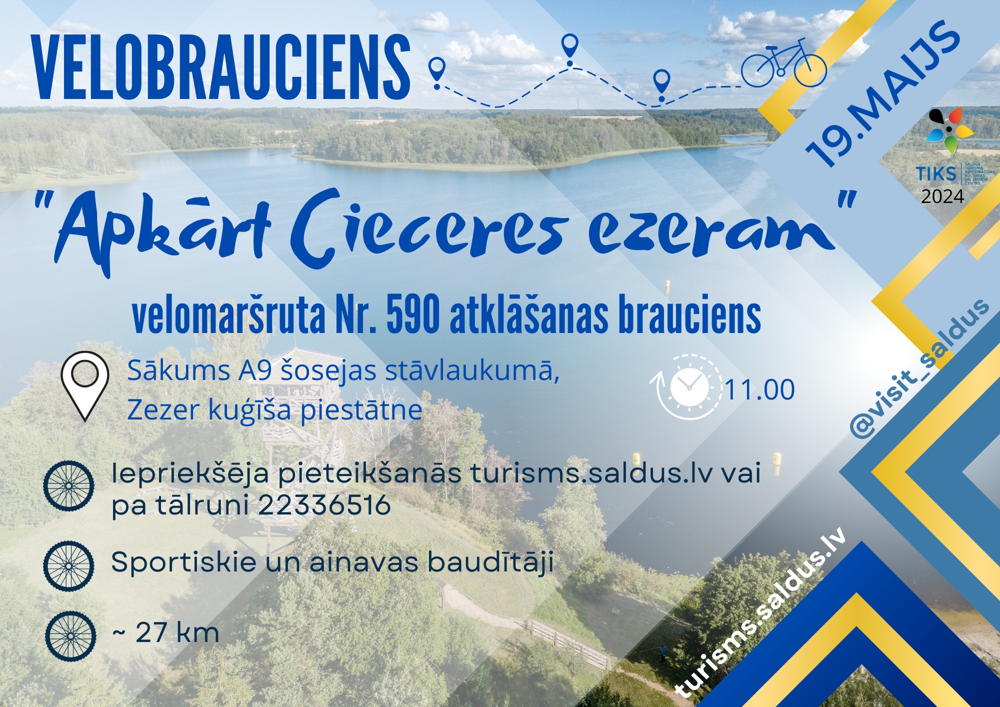 Velomaršruta “Velomaršruts apkārt Cieceres ezeram” atklāšanas brauciens