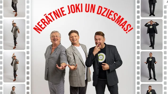 Andra Bērziņa, Edgara Pujāta, Imanta Strada humorprogramma “Nerātnie joki un dziesmas!” KC “Ulbrokas Pērle”