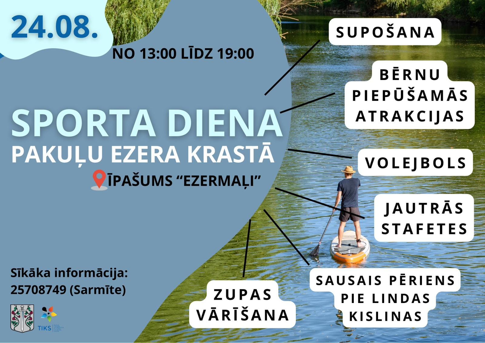 Sporta diena Pakuļu ezera krastā