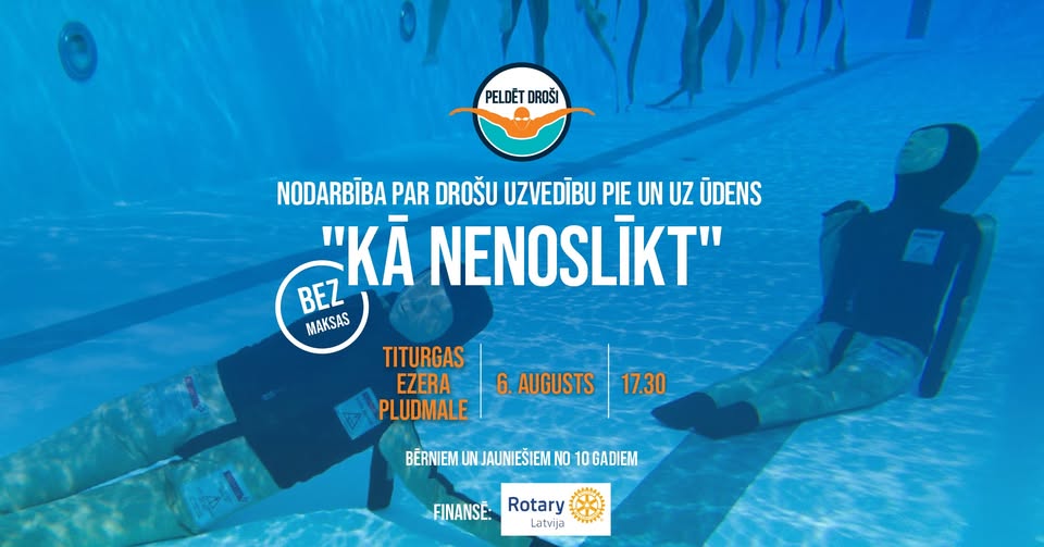 Bezmaksas nodarbība bērniem “Kā nenoslīkt” Baložos