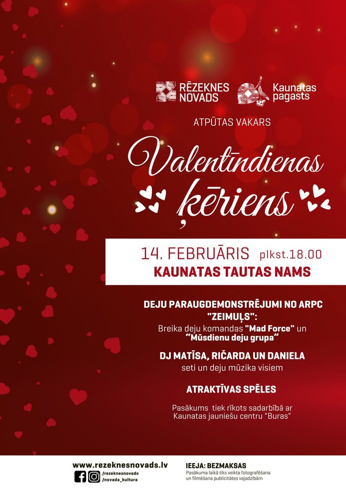Atpūtas vakars “Valentīndienas ķēriens”
