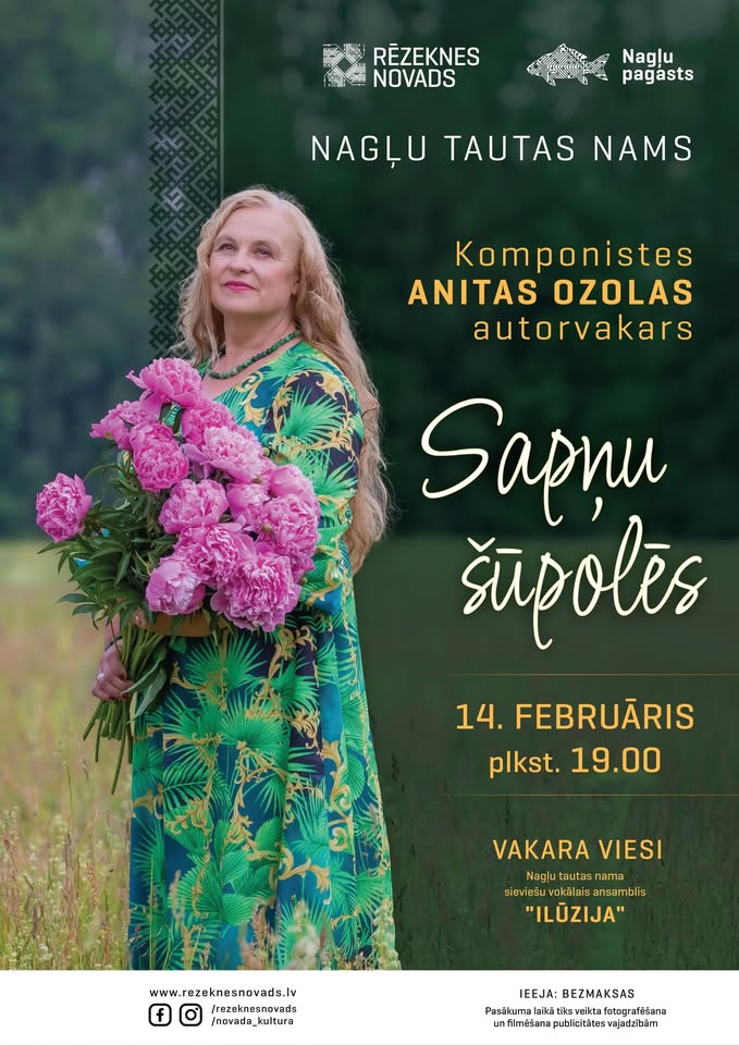 Komponistes Anitas Ozolas autorvakars ”Sapņu šūpolēs”