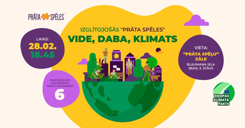 Izglītojošās “Prāta Spēles” – vide, daba, klimats